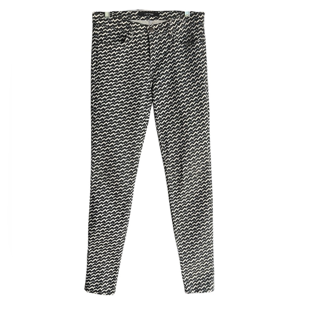 J Brand Zigzag Black and Cream Pants